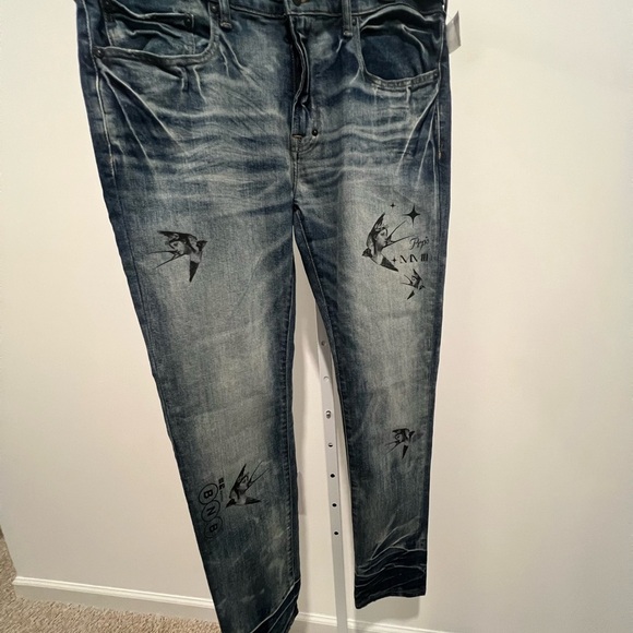 PRPS Men's Skinny Jeans - Distressed Blue CAYENNE - Picture 1 of 3